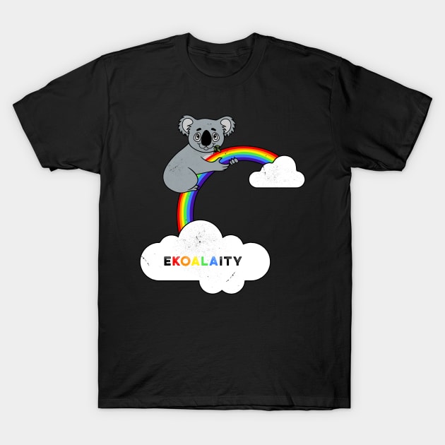 CUTE KOALA Funny Rainbow Flag Gay Pride Shirt Men Women Kids Gift T-Shirt by clickbong12